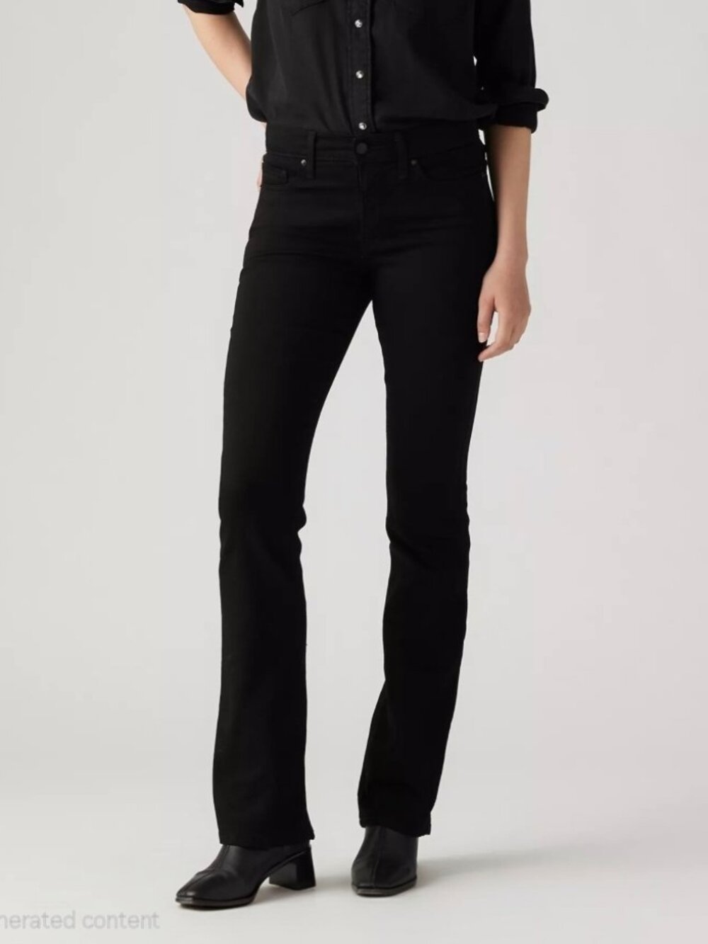 Levis 315 Shaping Bootcut Women's Jeans - Soft Black - 26x30